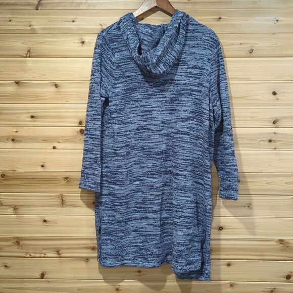 J. Jill Womens Sweater Large Blue Long Line Duster Cardigan - Picture 5 of 10